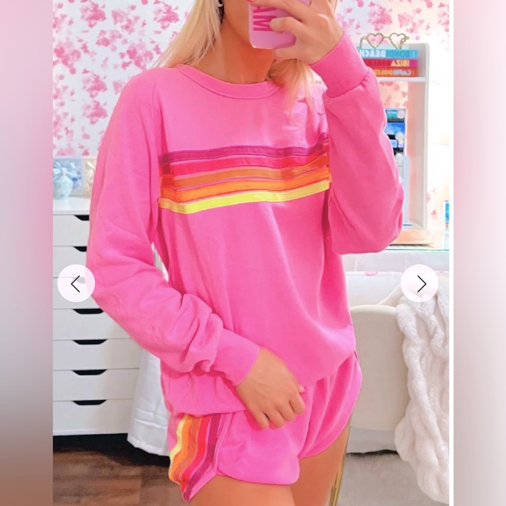 Pink and Red Short set for Cozy putting or outting med.